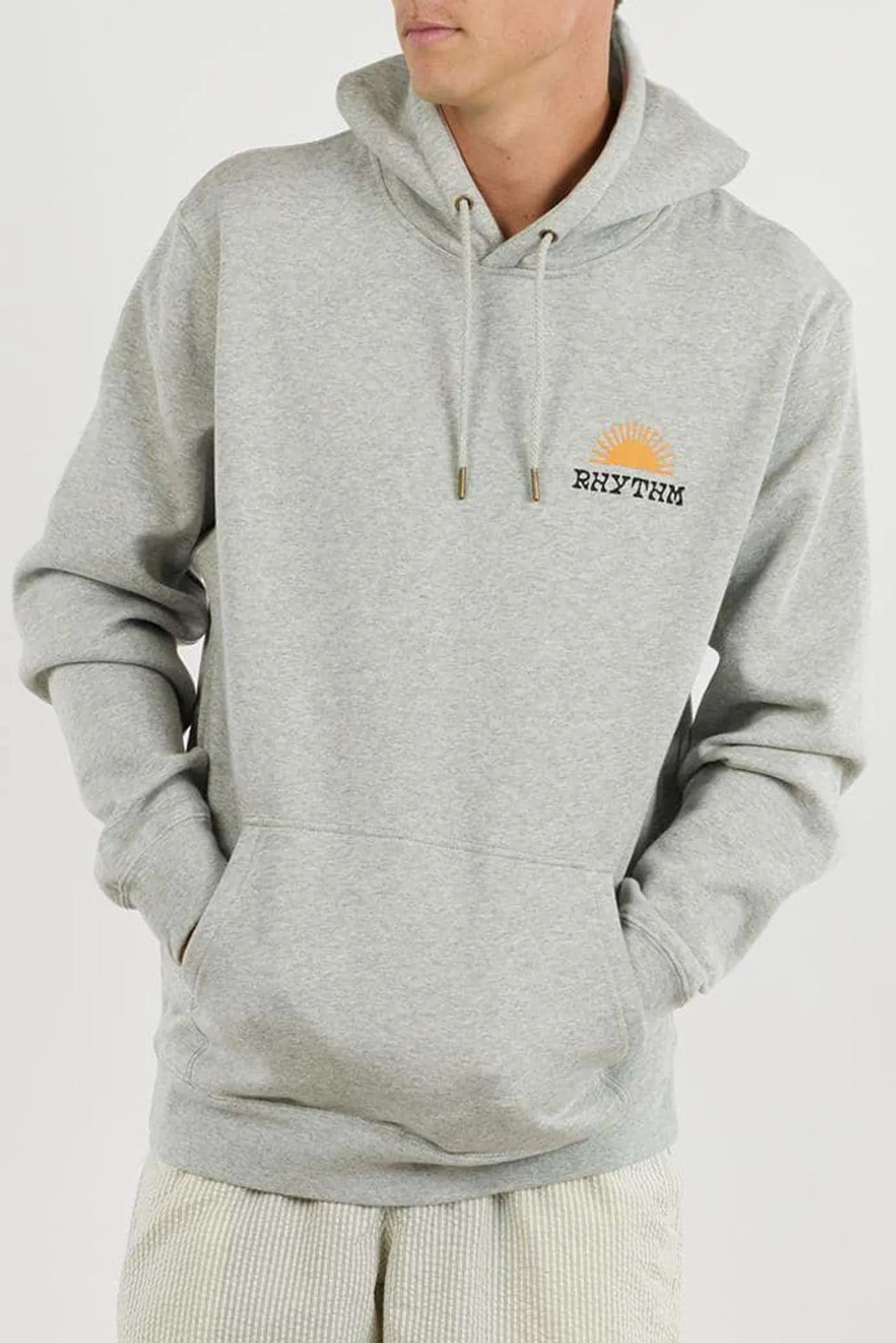 Windbreaker Style stand neck Awake Fleece Hood Grey Heather