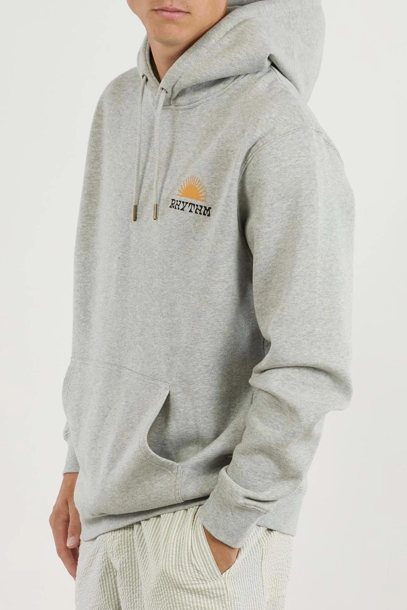 Awake Fleece Hood Grey Heather Multipurpose Layering
