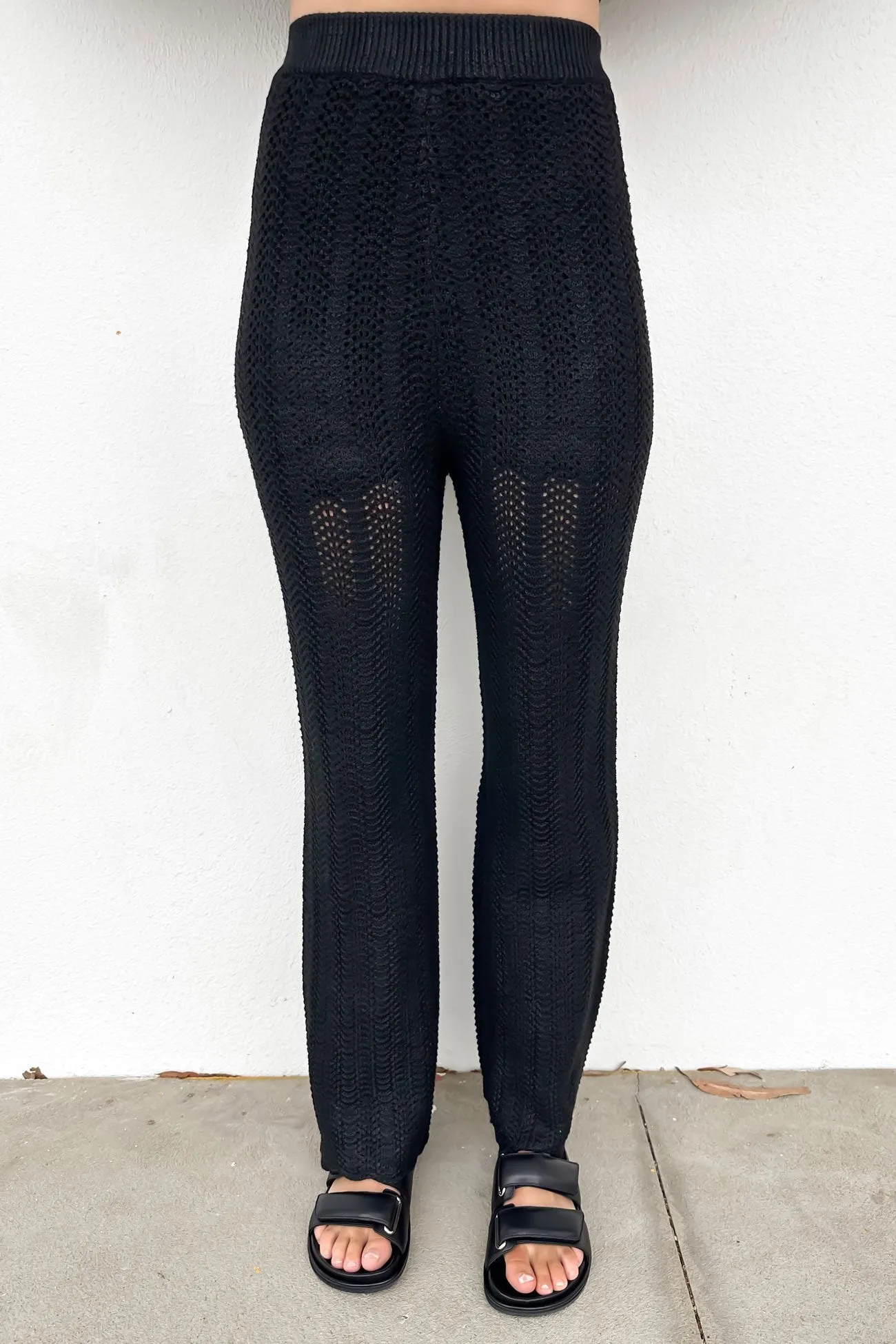LightweightInsulation Aylin Crochet Pant Black