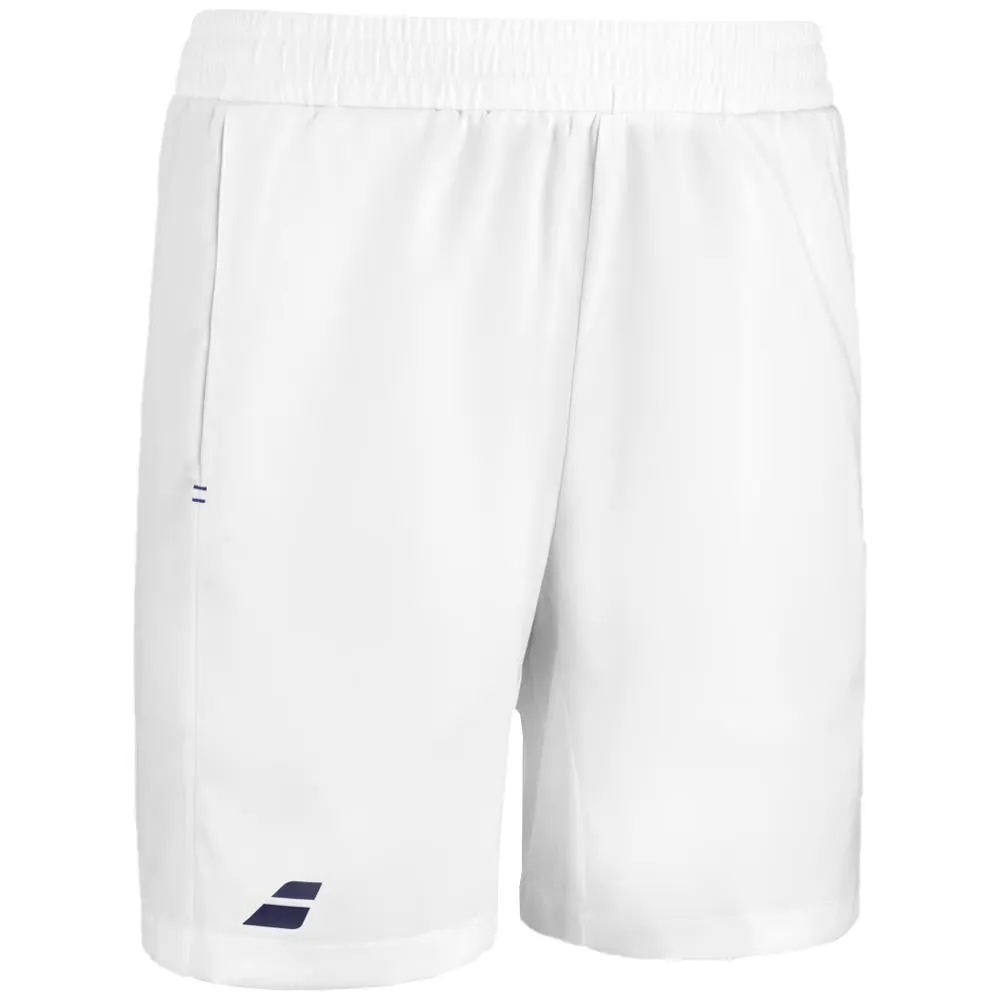 High Density Fur Trim Babolat Boys Play Short - White