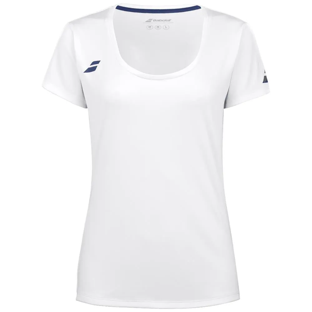 odor - resistant Babolat Girls Play Cap Sleeve Top - White