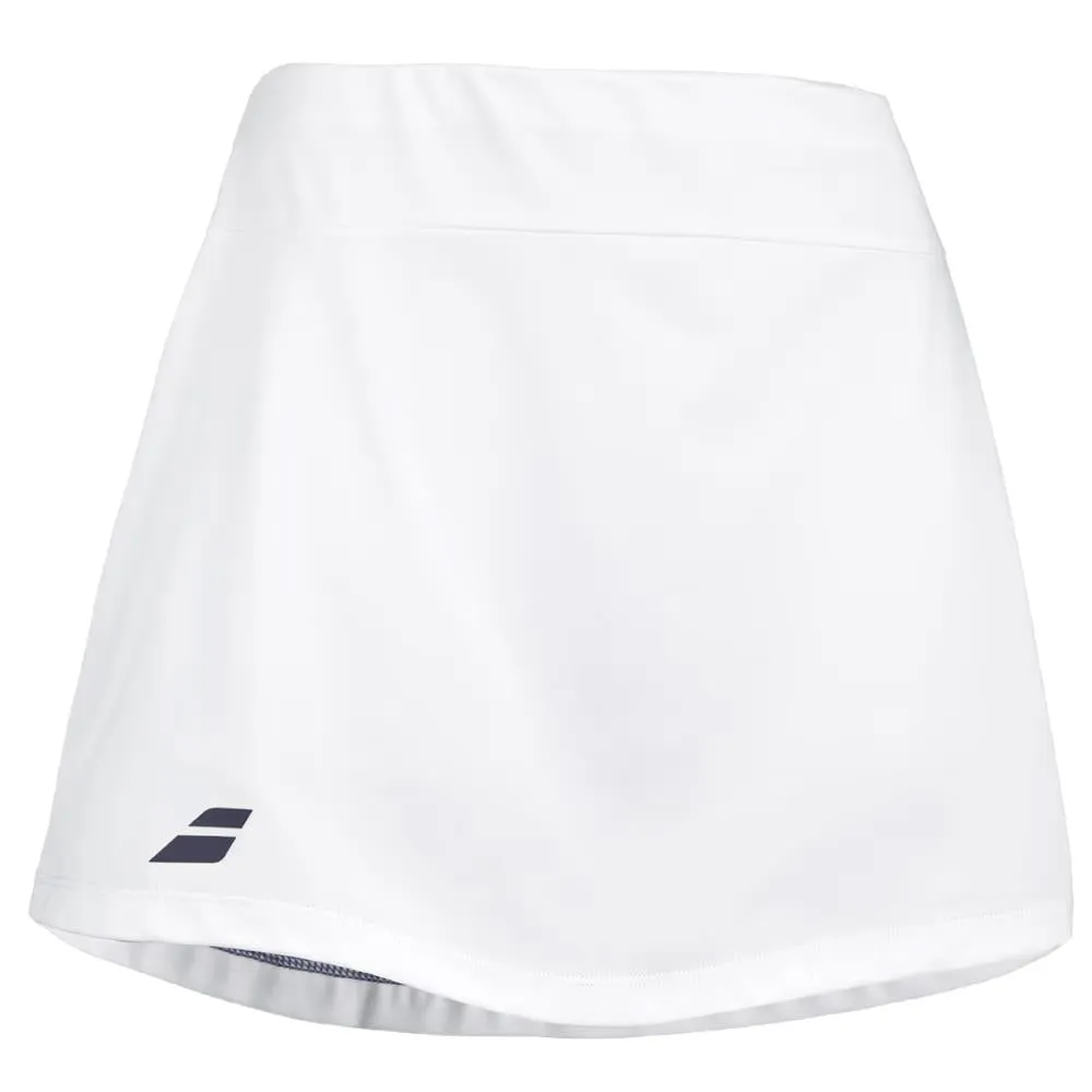 Babolat Girls Play Skirt - White Lightweight Material Odor Resistant