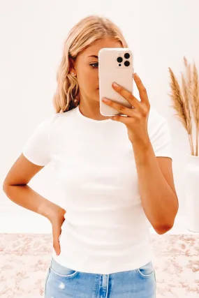 Sustainable production Anti microbial coating Baby Rib Tee White