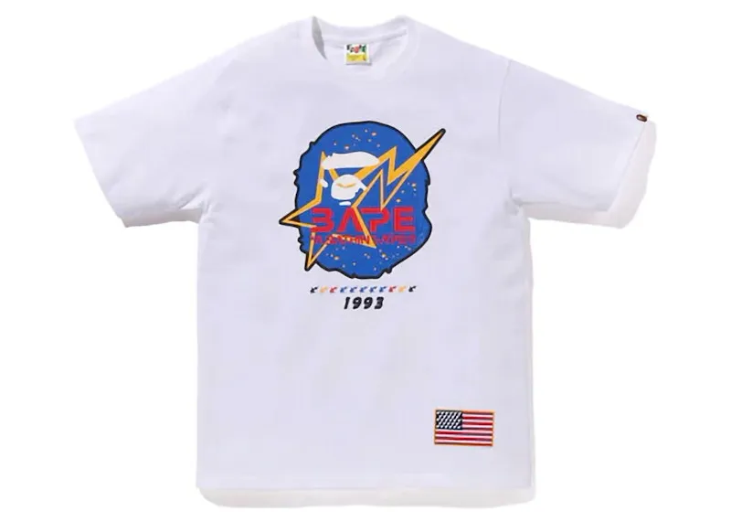 Flowy Bape Space Ape Head Tee White