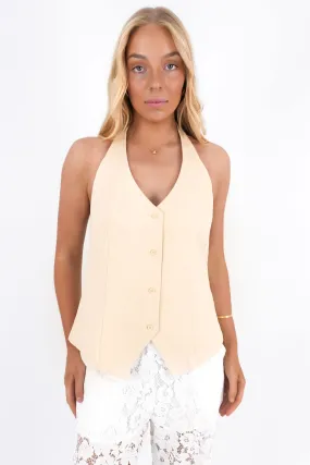 common Bailey Halter Vest Cream