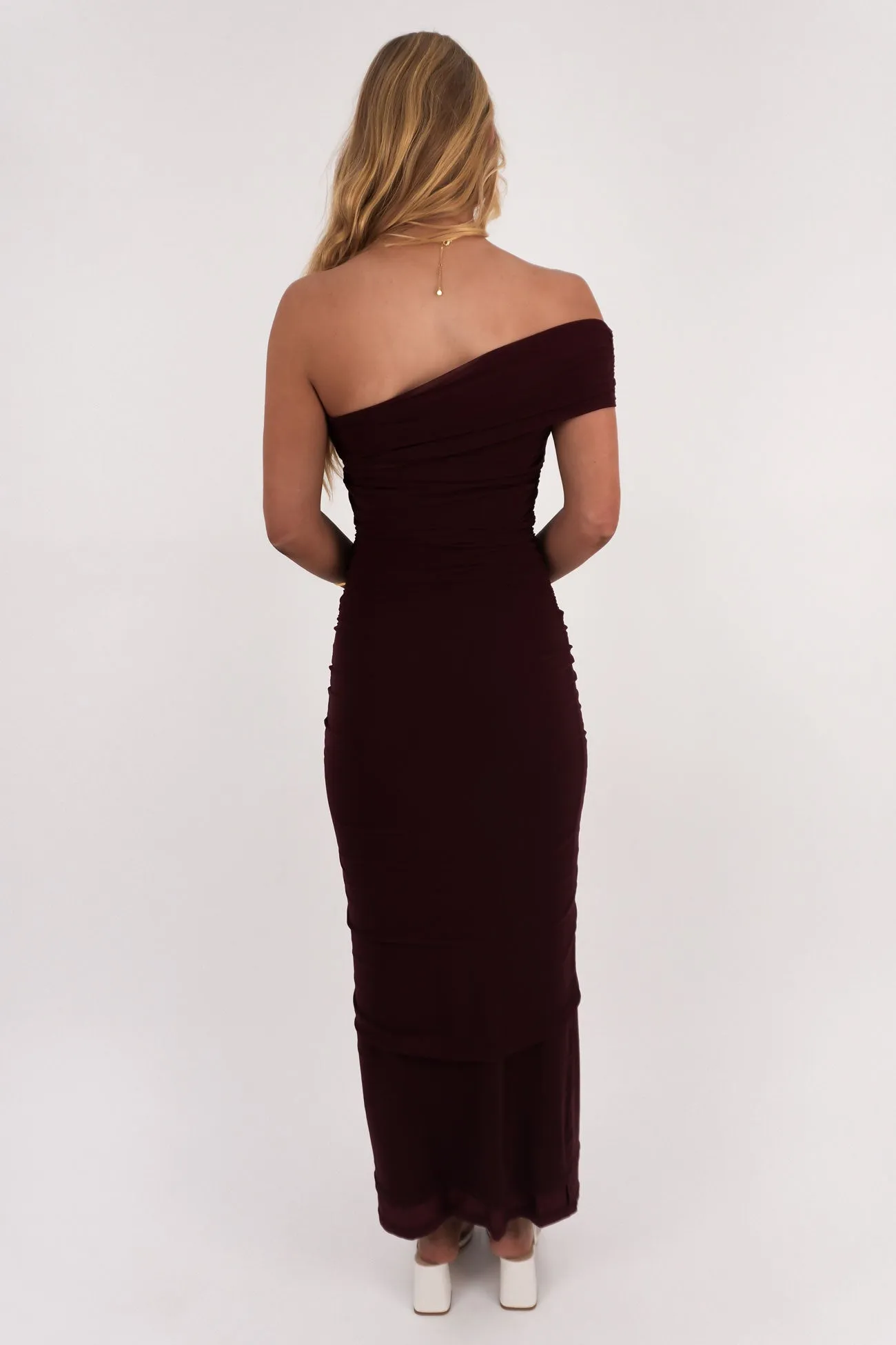 Bailey Midi Dress Burgundy Quiet Mood