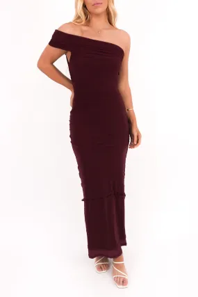 Polished office dress Bailey Midi Dress Burgundy