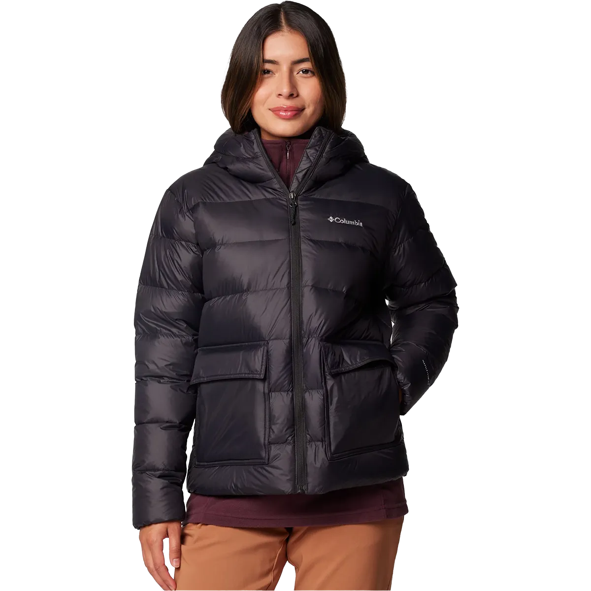Non Restrictive Cut Women's Harmony Falls Hooded Down Jacket