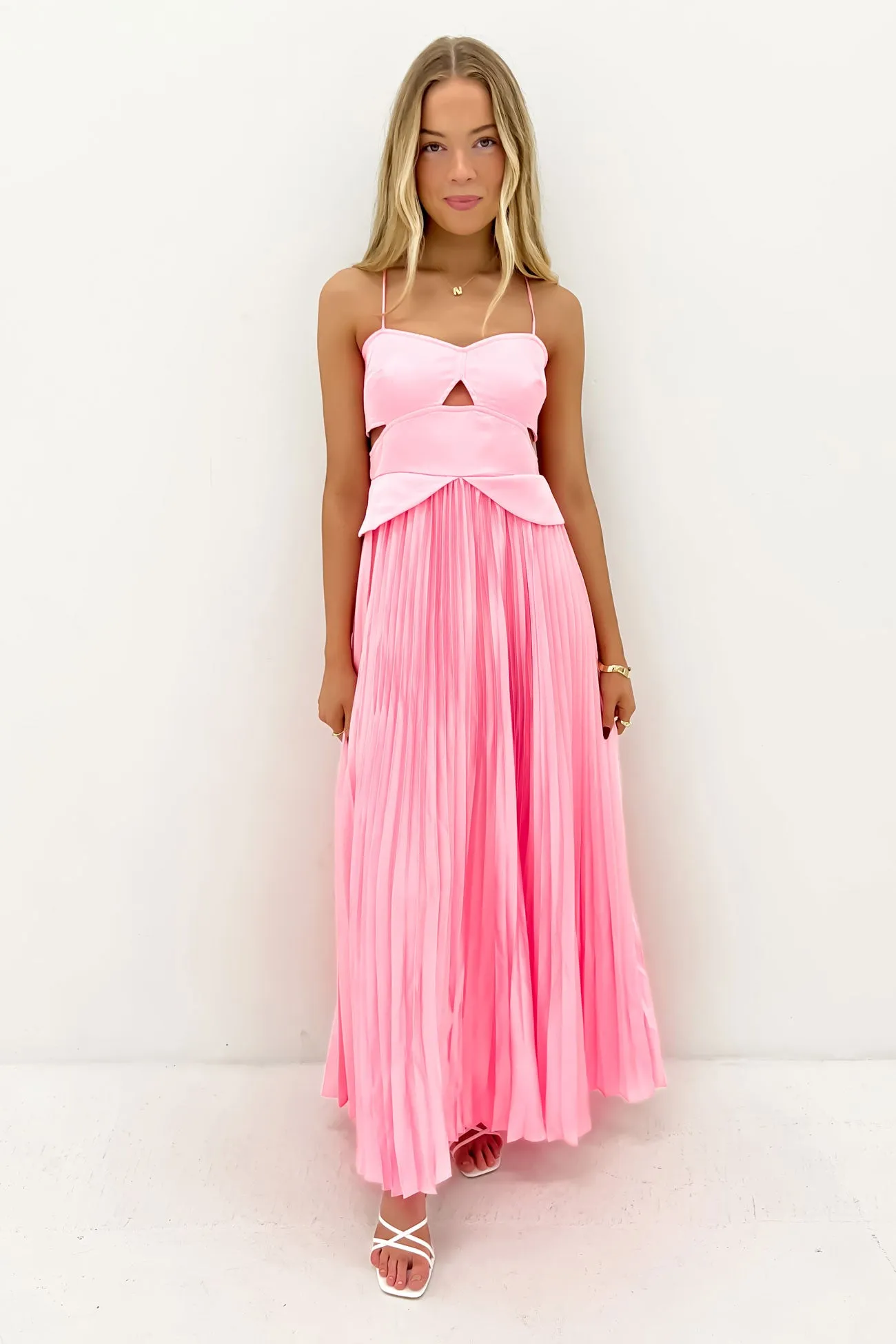Parker Maxi Dress Pink Morning Wear Work Favorite