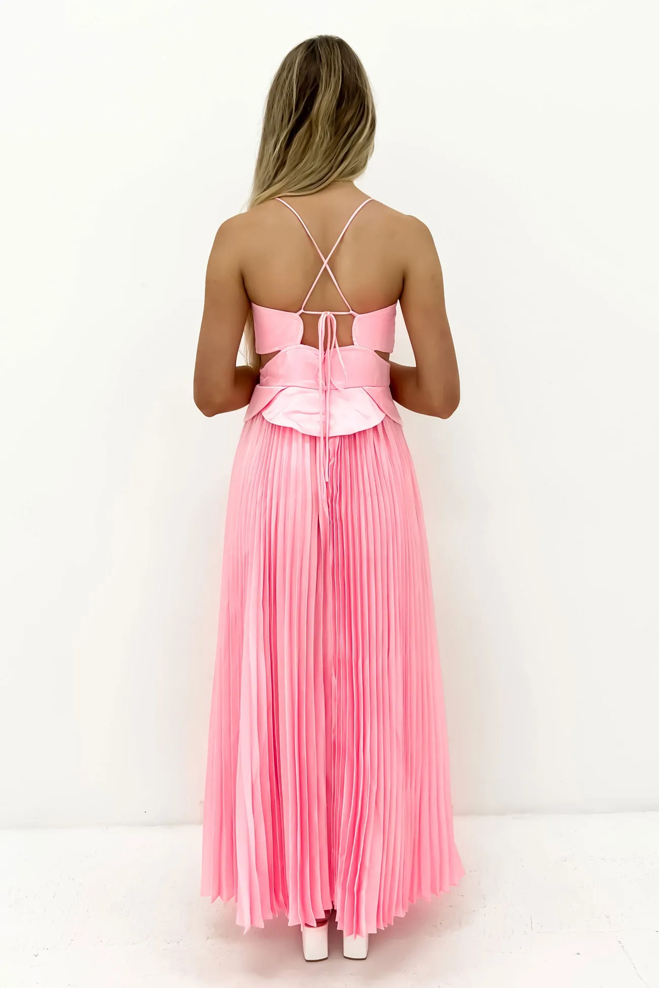 Flattering Layers Easy Tones Parker Maxi Dress Pink
