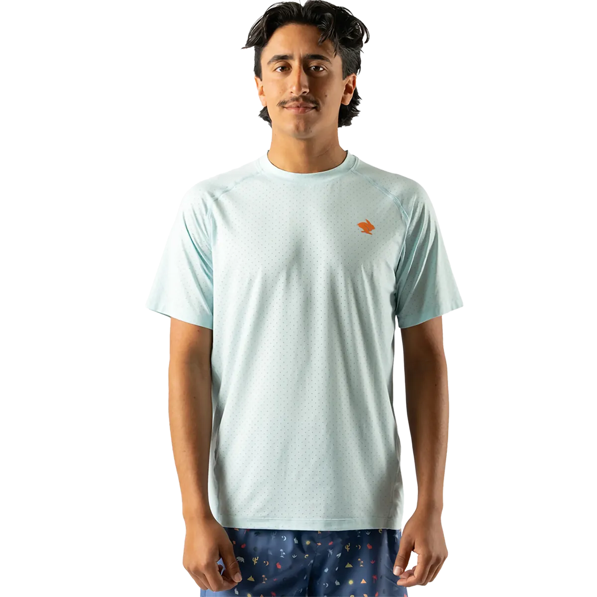 Curved Hemline Warm Hoodie Men's EZ Tee Perf Ice Short Sleeve