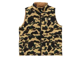 Lustrous Bape 1St Camo Reversible Down Vest (Fw24) Yellow