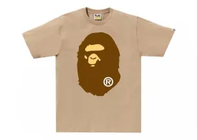 water - resistant V neck Bape Big Ape Head Tee Beige