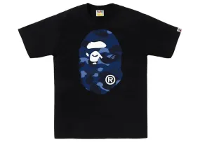 Athletic Fit Customizable Bape Color Camo Big Ape Head Tee Black/Navy