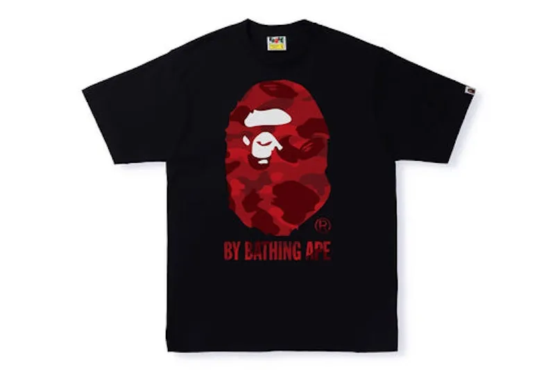 Bape Color Camo By Bathing Ape Tee (Ss22) Black Red quick - drying