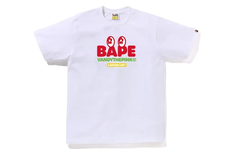 Bape Gallery X Vandy The Pink Baby Milo Tee White silk blend