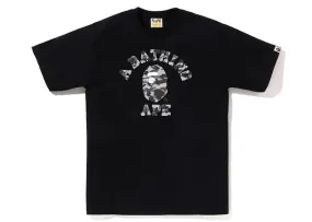 Bape Heather Gray Camo College Tee Black Pockets