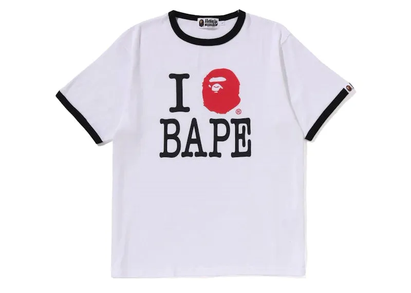 Bape I Love Bape Tee White/Black Well - Made