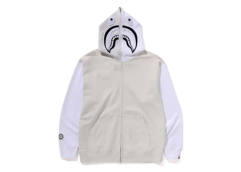 Elasticated Waist Bape Shark Full Zip I Hoodie Gray