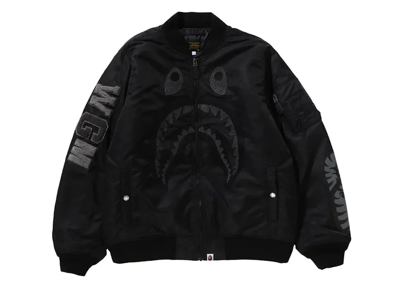 Premium Quality Bape Shark Ma-1 Jacket (Fw24) Black