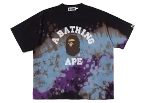 Shape-retaining Stretch waistband Bape Tie Dye College Relaxed Fit Tee Black