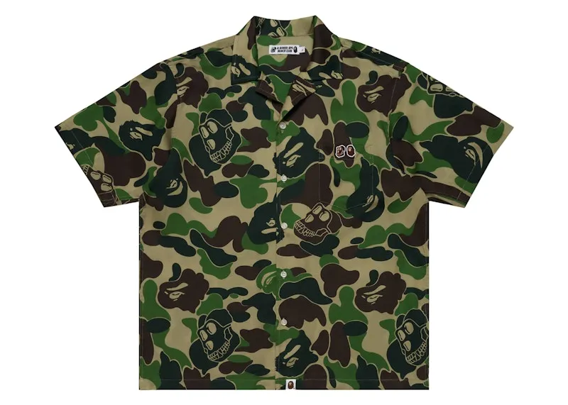 Bape X Bored Ape Yacht Club Hawaiian Shirt Green Lustrous Appearance Comfortable fit