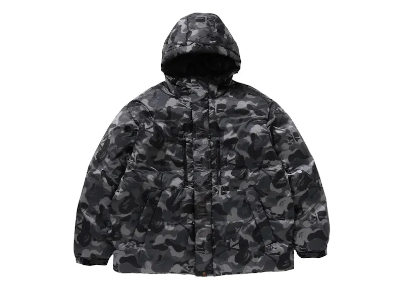 Bape X Mmj Skull Camo Down Jacket Black Lace