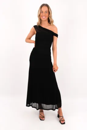 Sleek Cut Cool Layers Barclay Maxi Dress Black