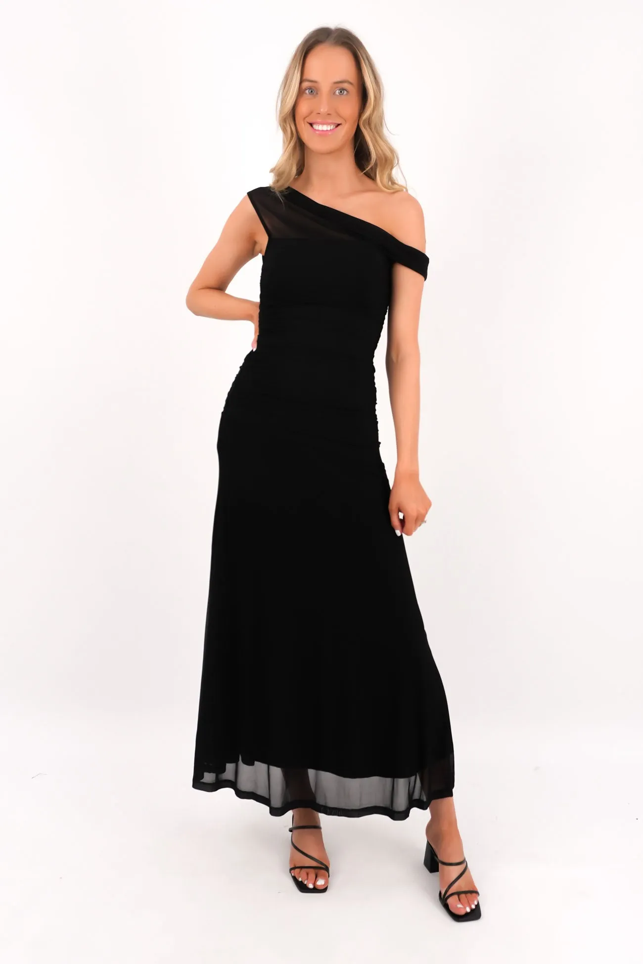 Sleek Cut Cool Layers Barclay Maxi Dress Black