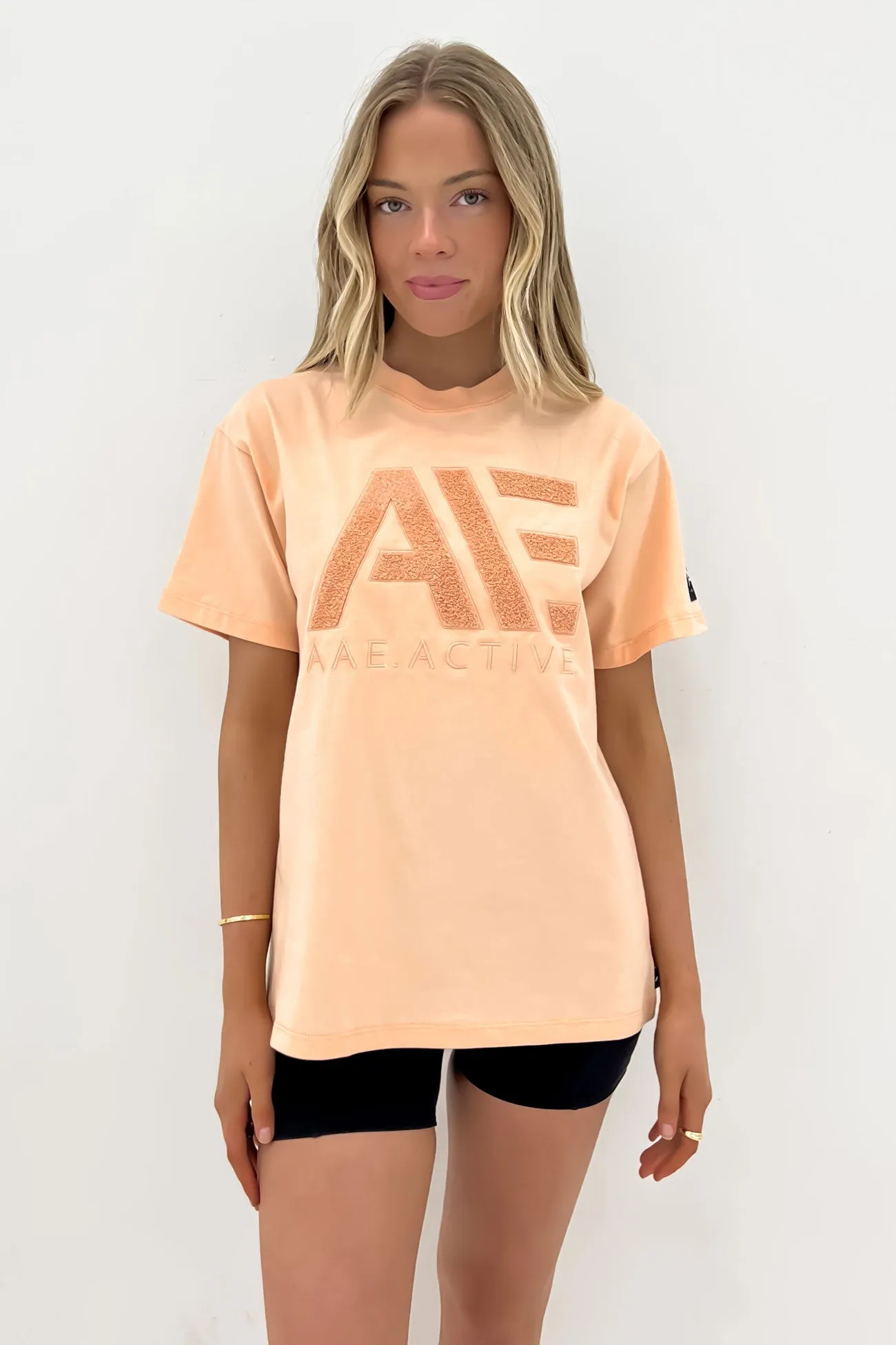 Printed design Base Active Tee Peach