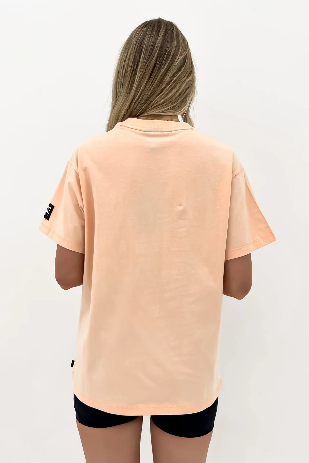 Base Active Tee Peach AllWeatherComfort Double Stitched Hem
