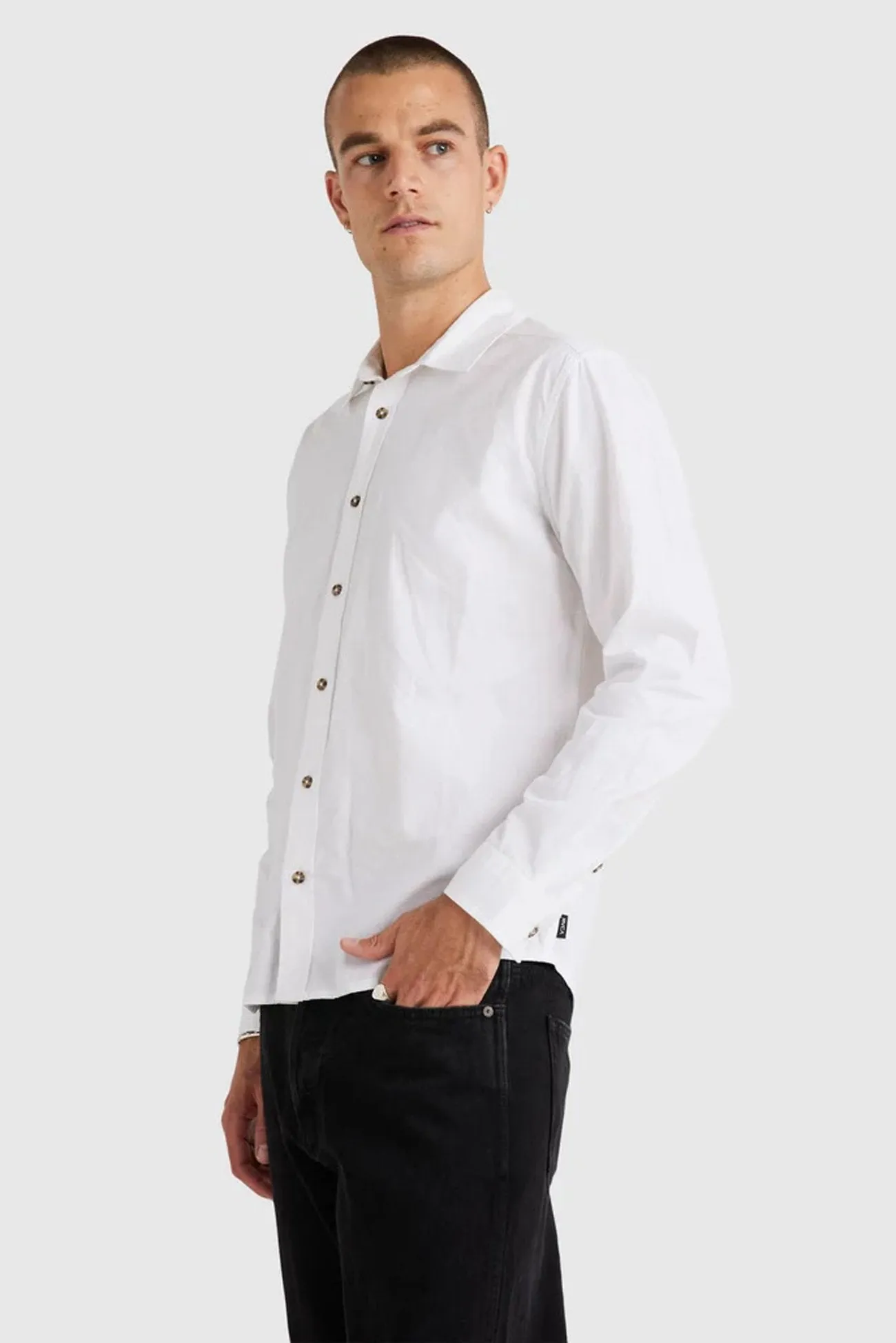 Base Linen Long Sleeve White Breathable fabric hiker