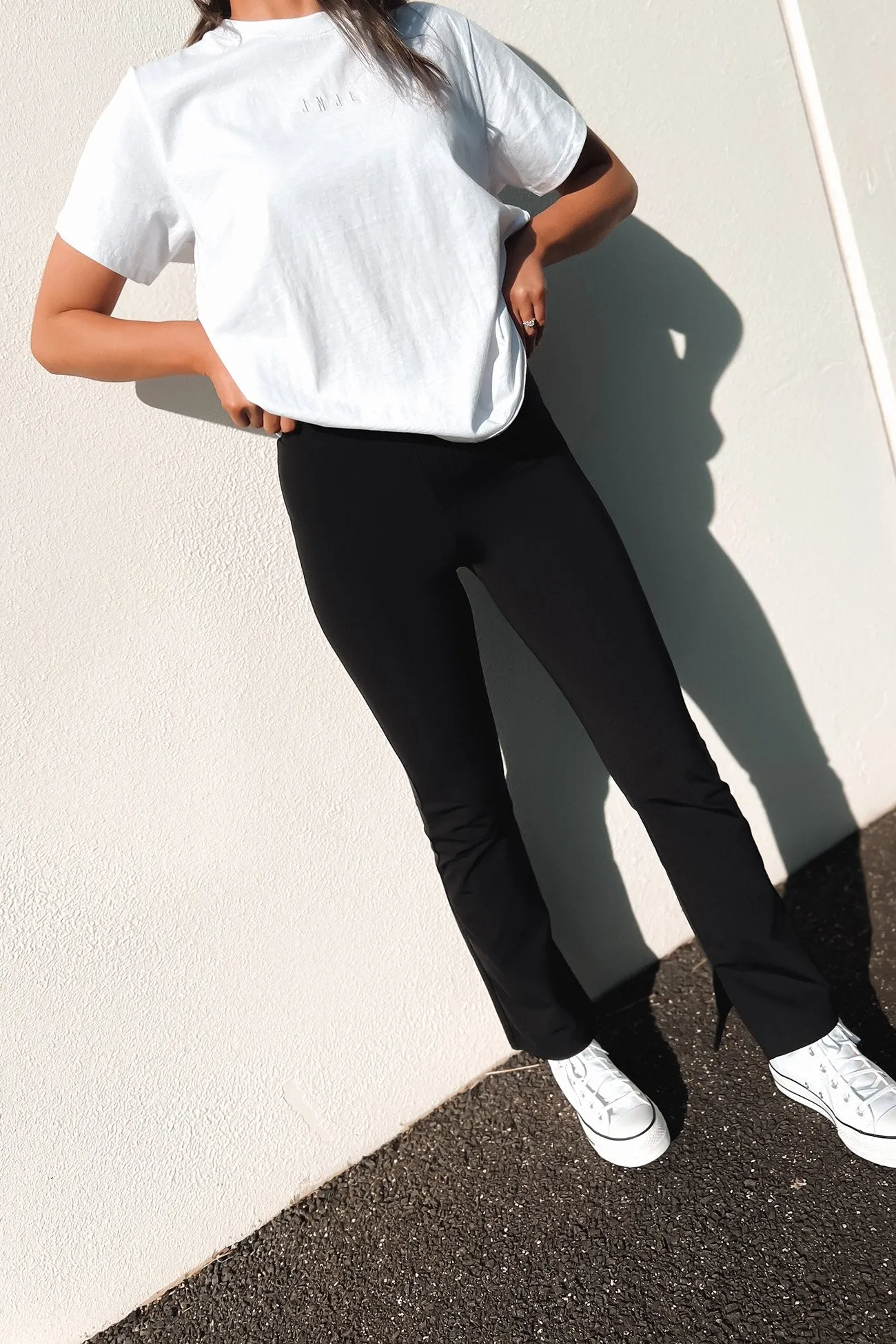 JNJL Embroidered Logo Tee White Chilly Layer