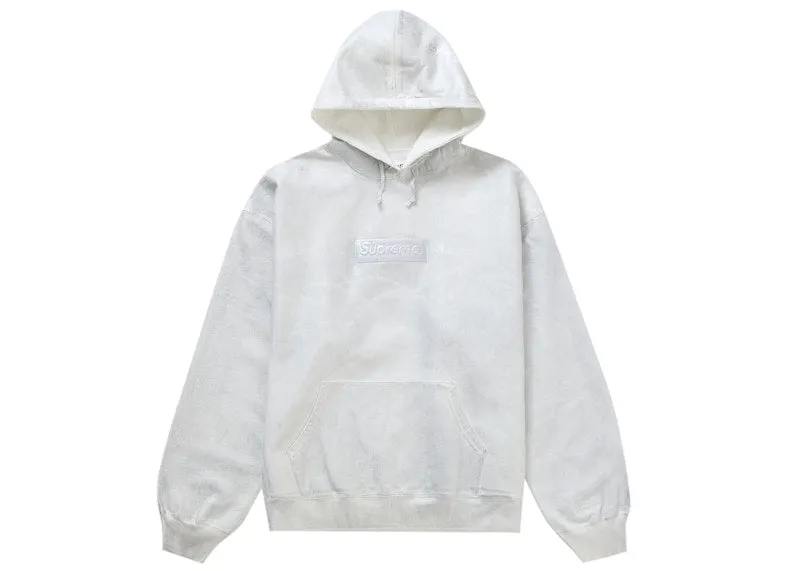 Opaque Fabric Luxury Finish Supreme Mm6 Maison Margiela Foil Box Logo Hooded Sweatshirt White