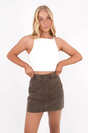 Becca Skirt Cocoa Sleek Comfort