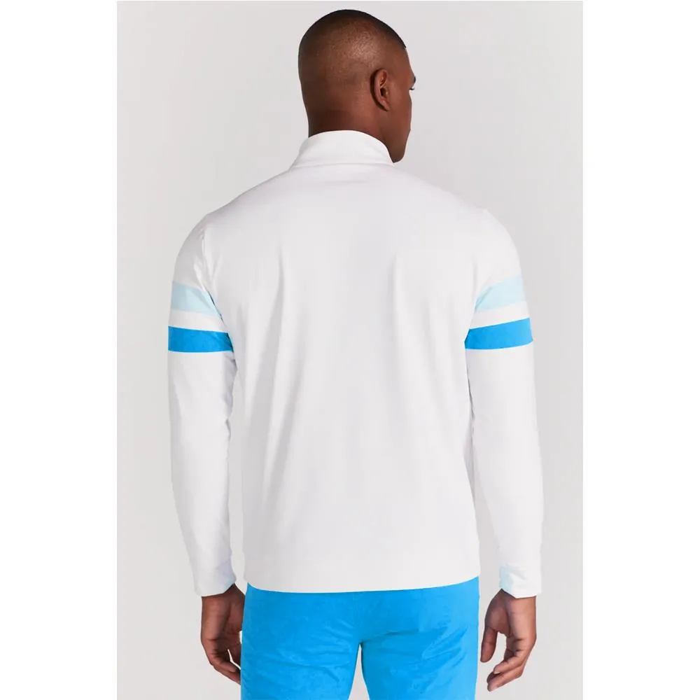 anti-deformation Bell-Bottom Redvanly Men's Wilson 1/4 Zip Longsleeve - White