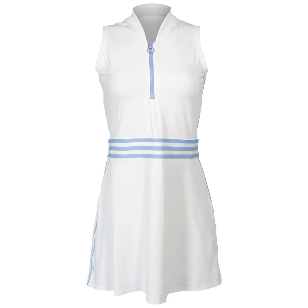 quick - drying anti static Bell-Bottom Sofibella Women's Spring Tide Tennis Dress - White