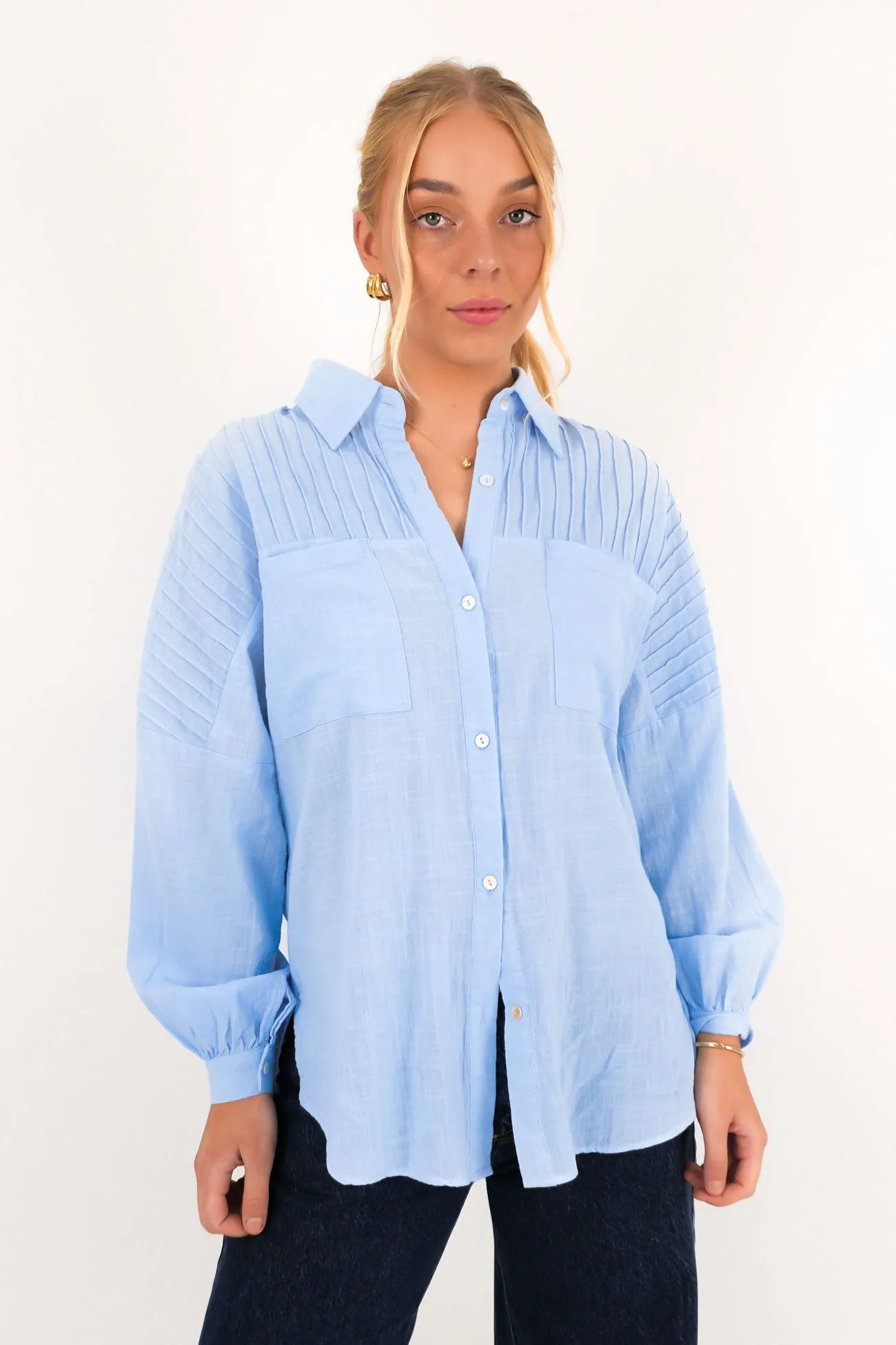 Belle Shirt Blue Anti-static Corporate Event