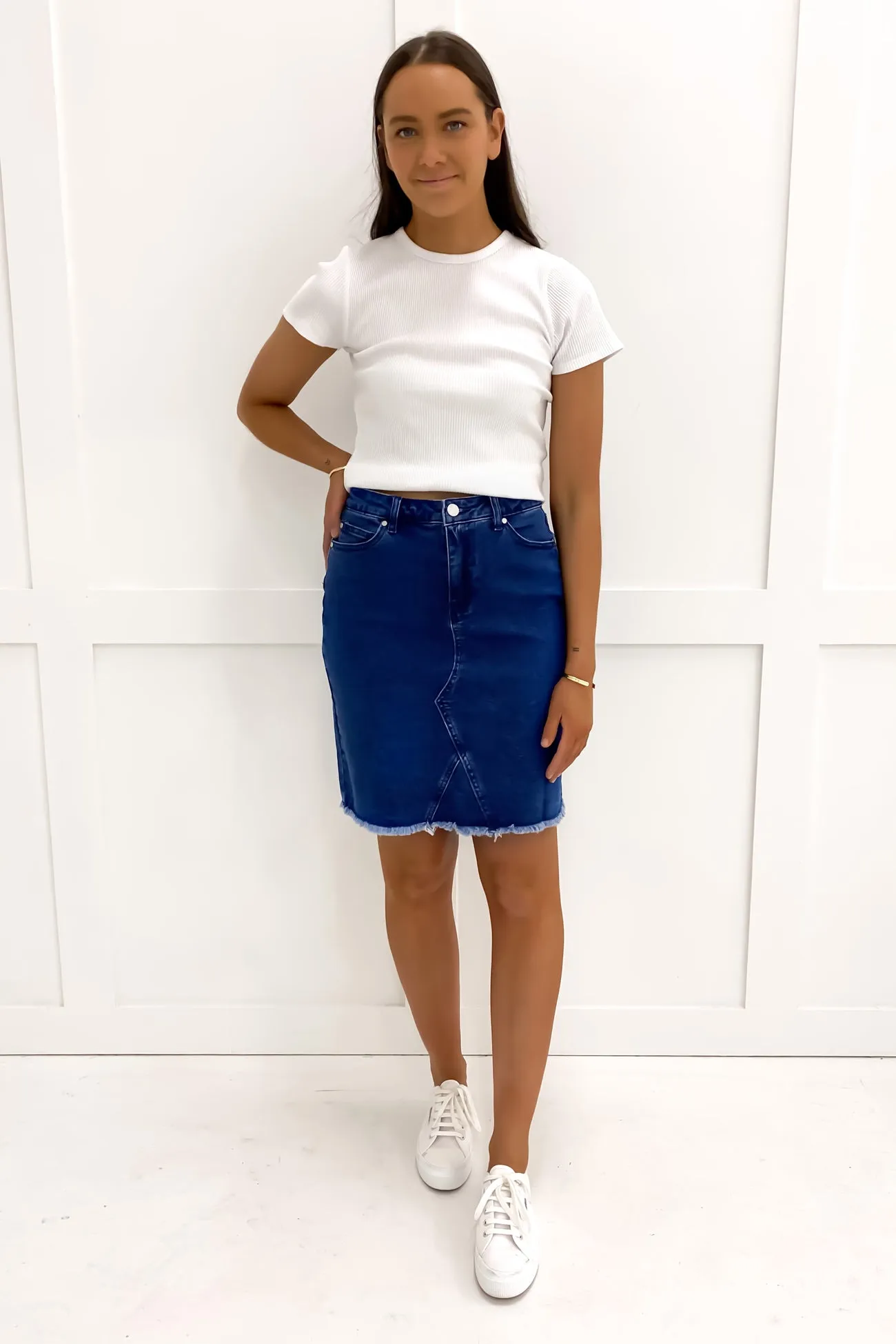 Comfort Fit Belle Skirt Mid Blue
