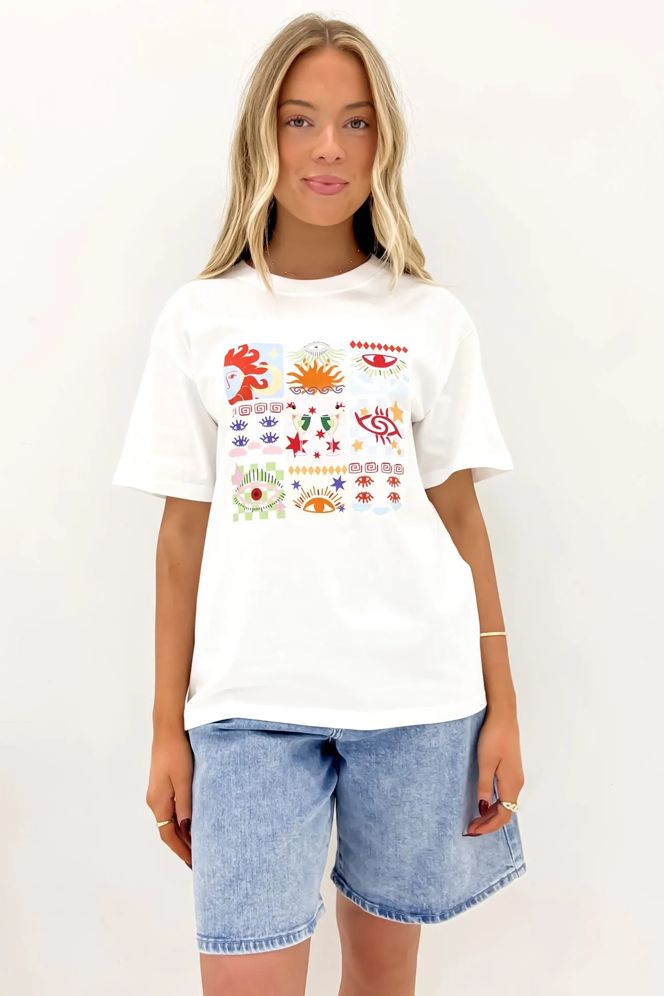 Bexley Tee White Festival wear Stylish Day Wear
