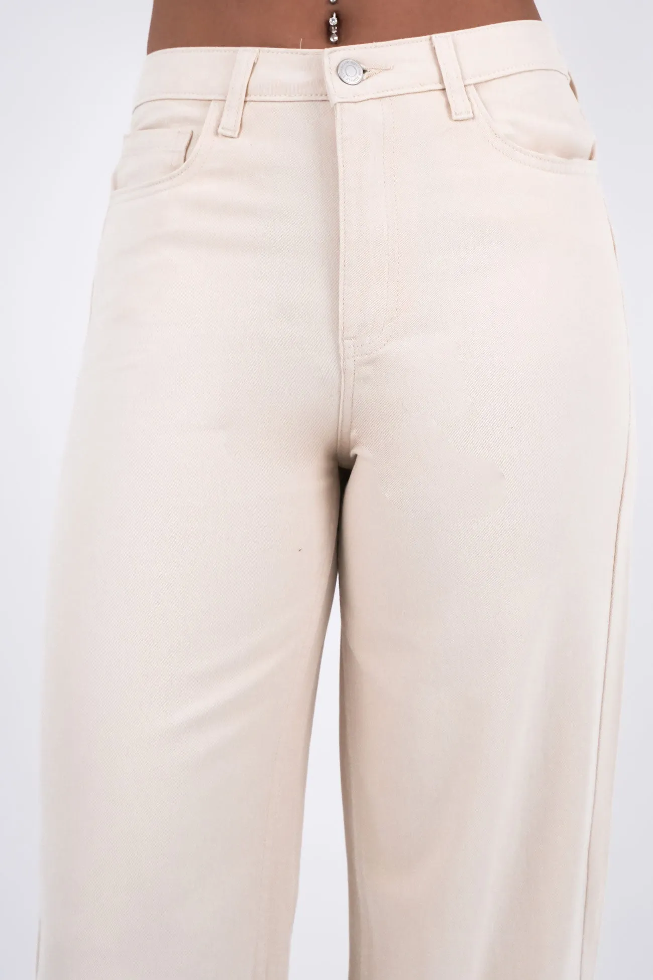 Beyond Relaxed Leg Pant Cream Flexible Seam Snag Free Fabric