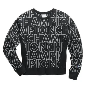 Static-Free Big Block Text Sweatshirt Women