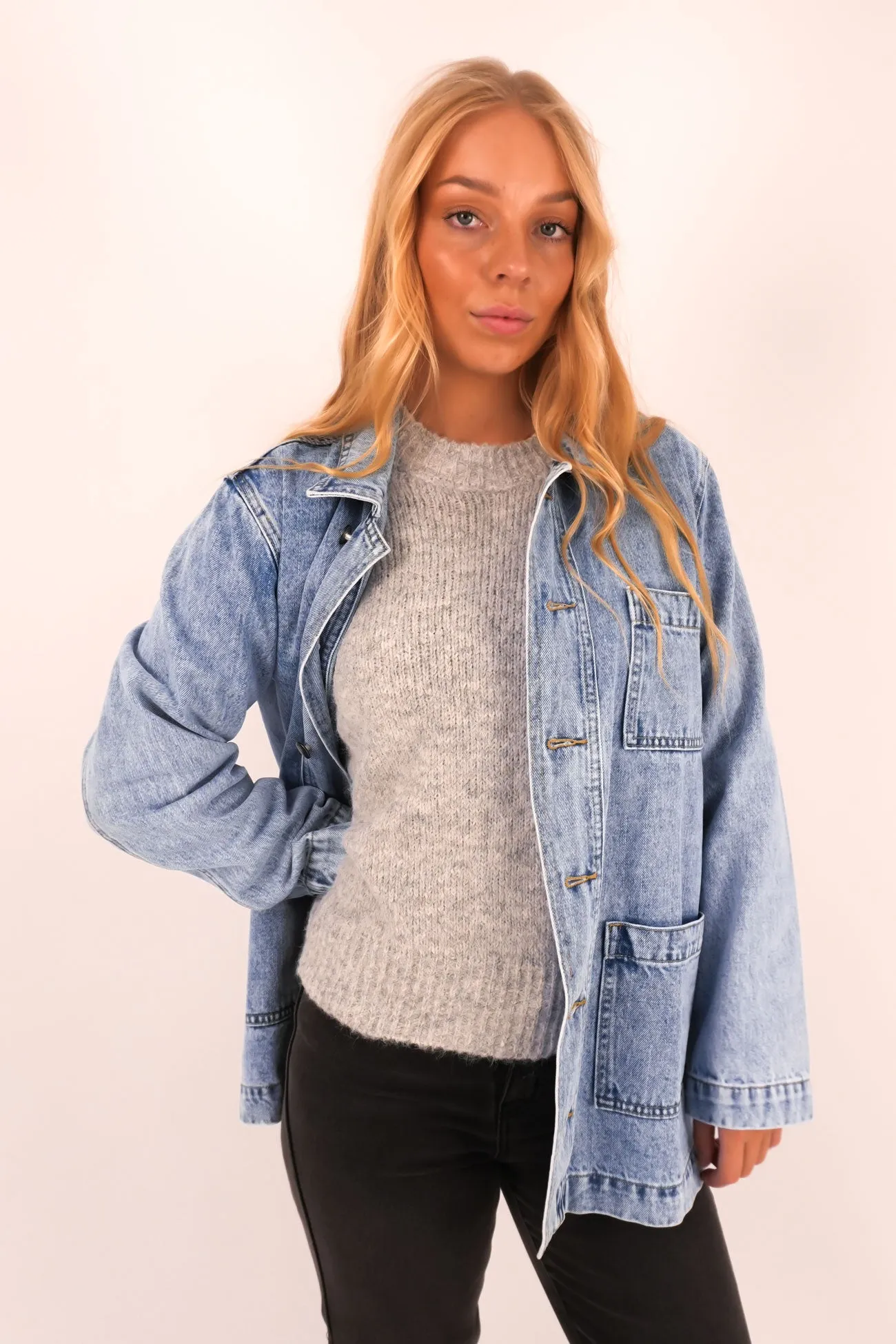 Flexible Cuffs Billie Shacket Light Blue