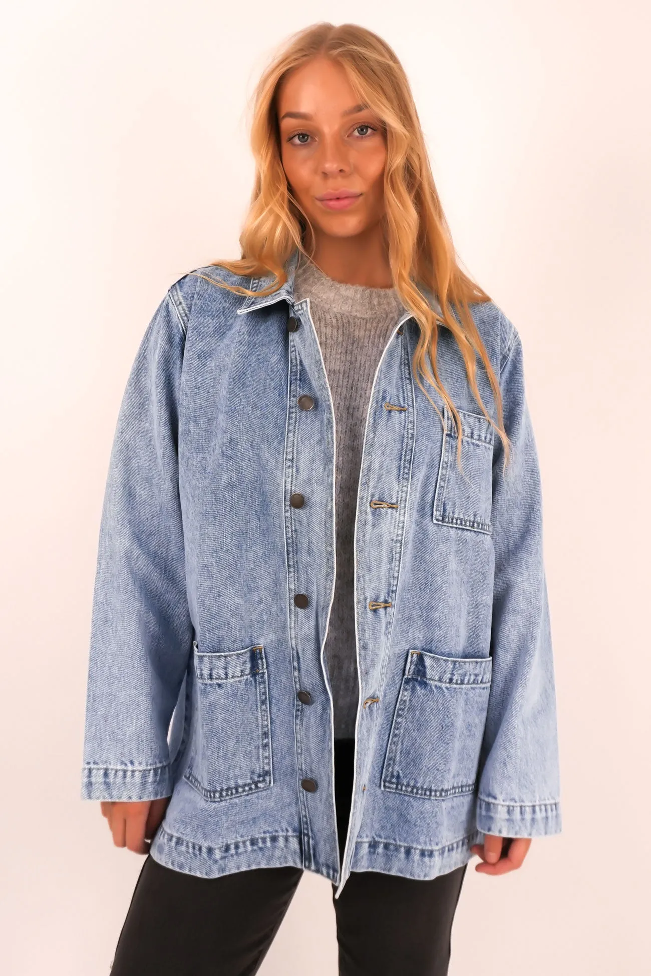 Billie Shacket Light Blue Trendy Must Have
