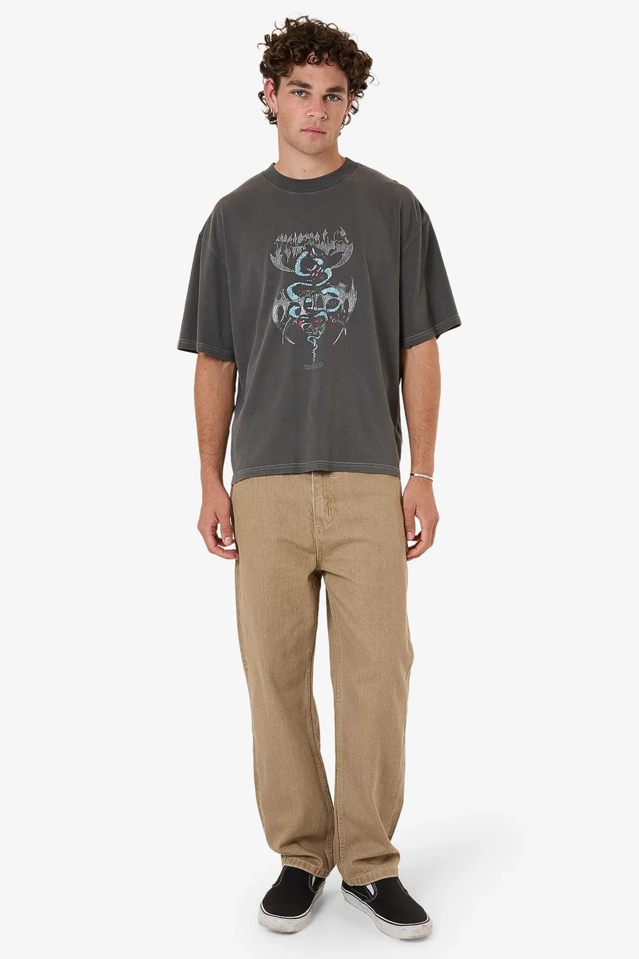 Comfort First Bitter End Box Fit Oversize Short Tee Merch Black