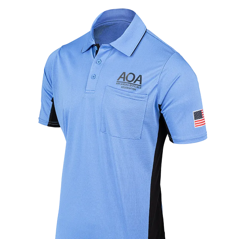 AOA Logo MLB Replica Sky Blue Umpire Shirts Smart Appearance Eco-Friendly Choice