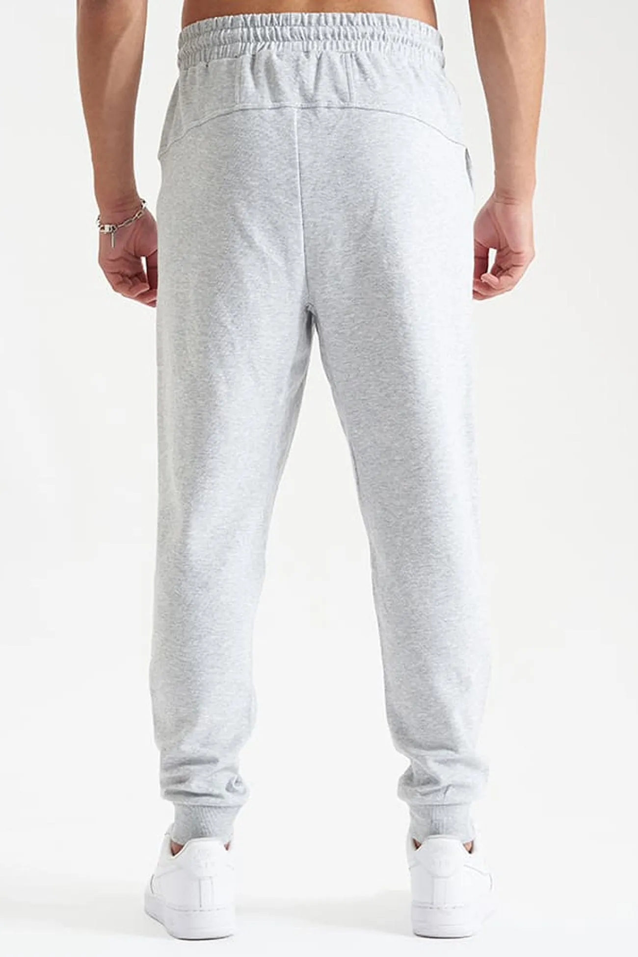 Gambit Slim Trackpant Grey Marle Wrinkle Resistant Finish