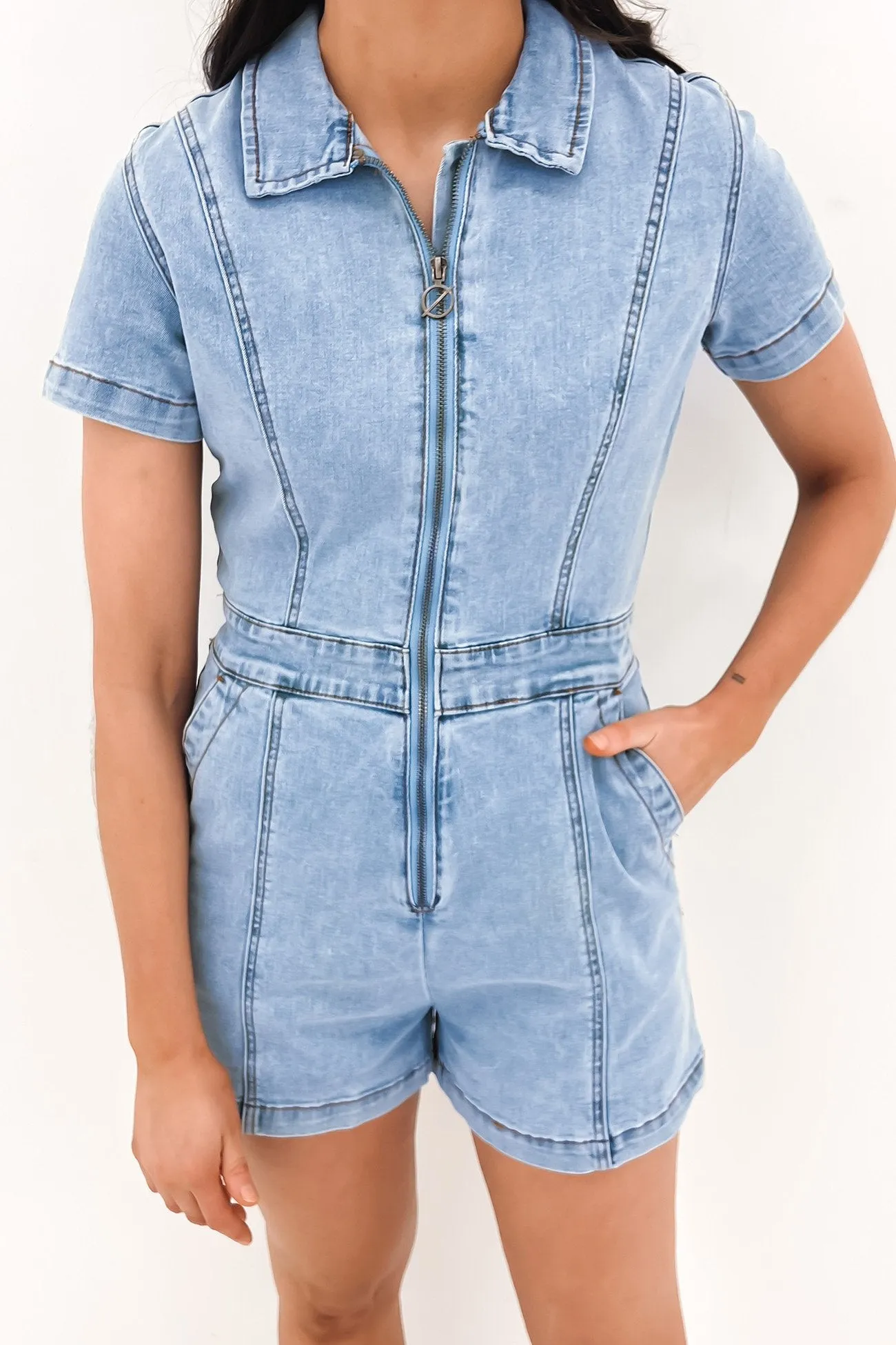 Boston Playsuit Blue Trendy Wedding Training Teen
