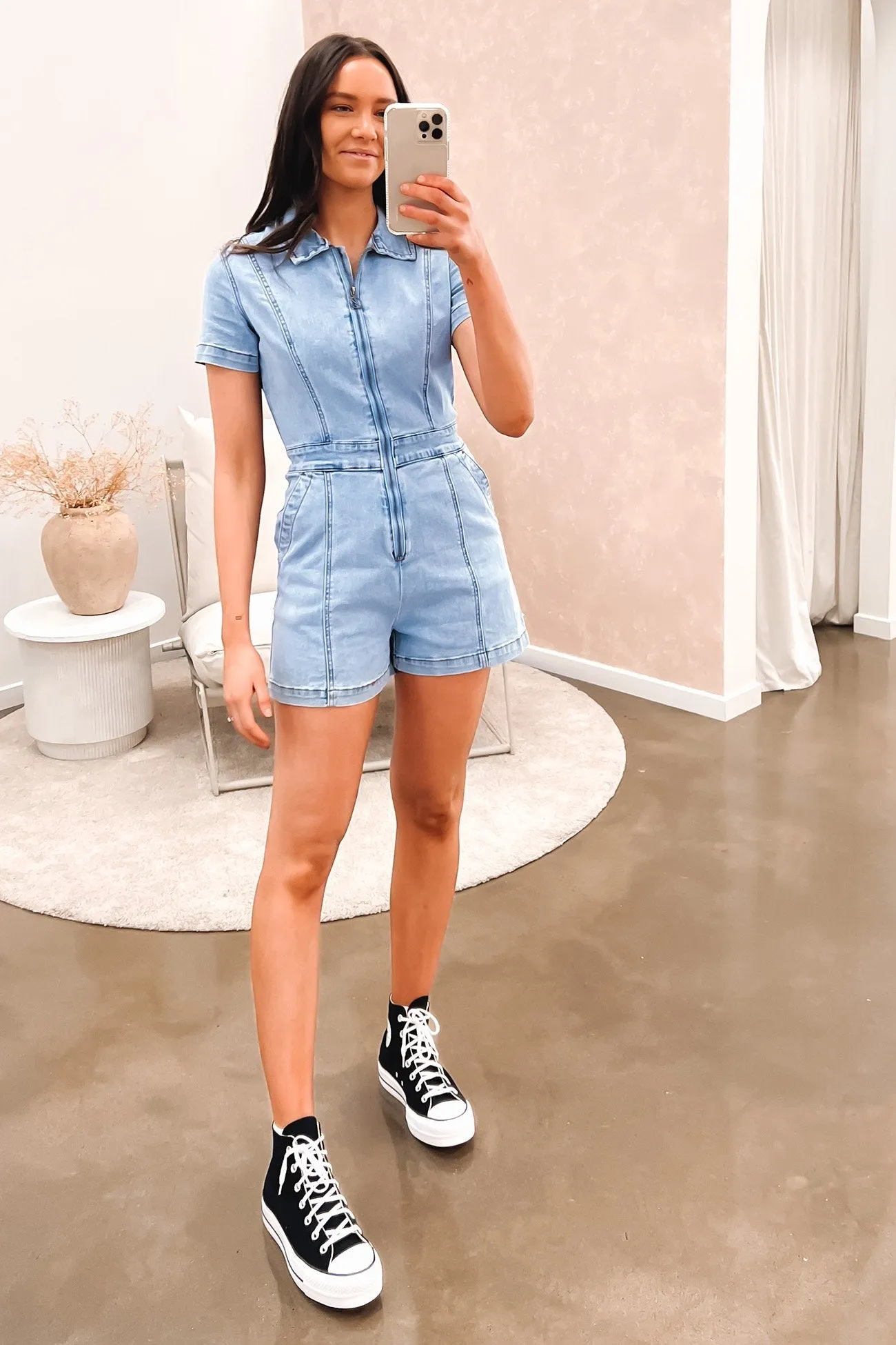 Premium Soft Boston Playsuit Blue