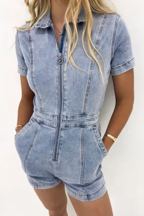 Boston Playsuit Light Blue Weekend Hot